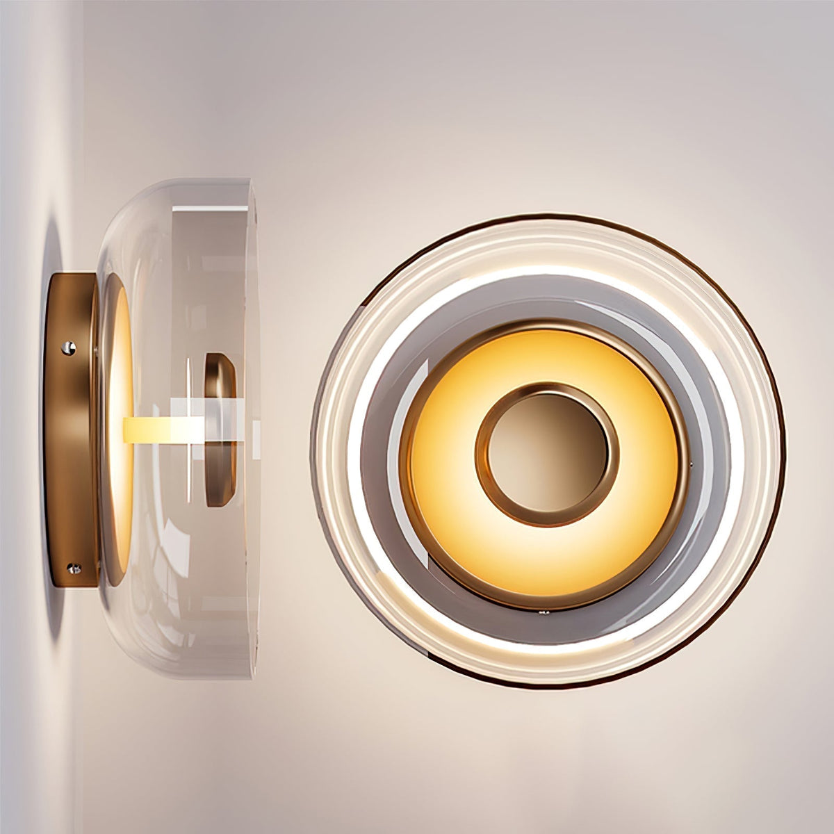 Aether ottone e vetro lampada da parete