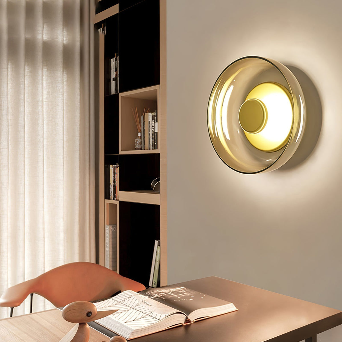 Aether ottone e vetro lampada da parete