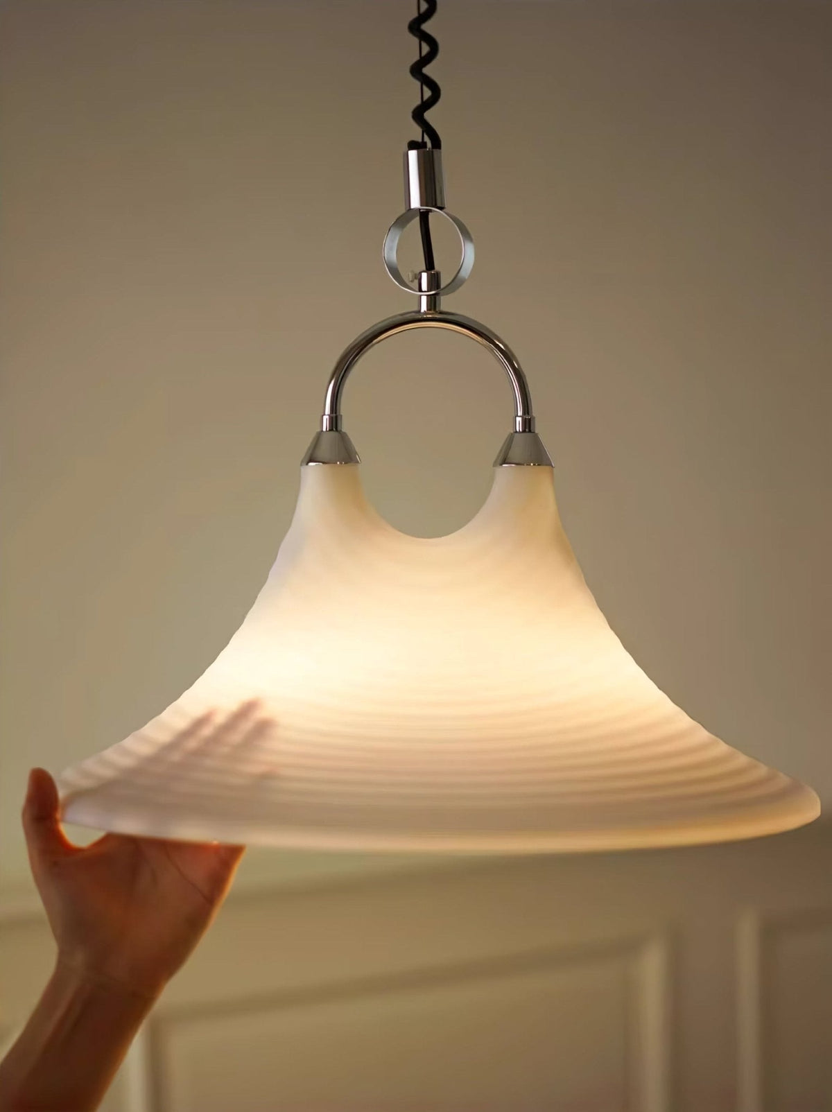 Aurmiros lampada a sospensione moderna minimalista con Paralume in vetro a Spirale