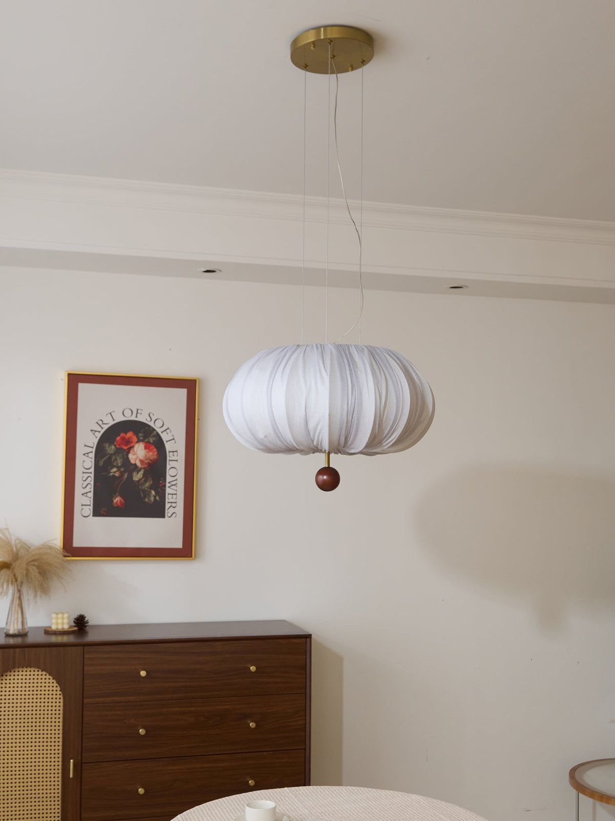 Vasilen lampada da soffitto Premium Art Balloon in legno e tessuto a globo