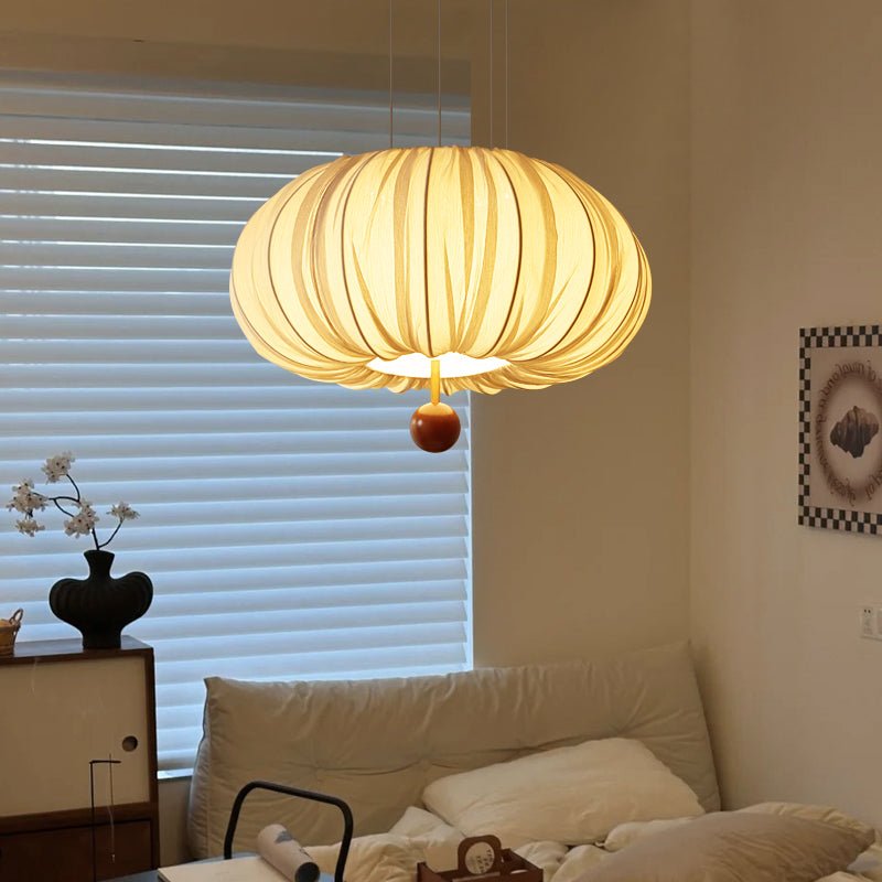Vasilen lampada da soffitto Premium Art Balloon in legno e tessuto a globo