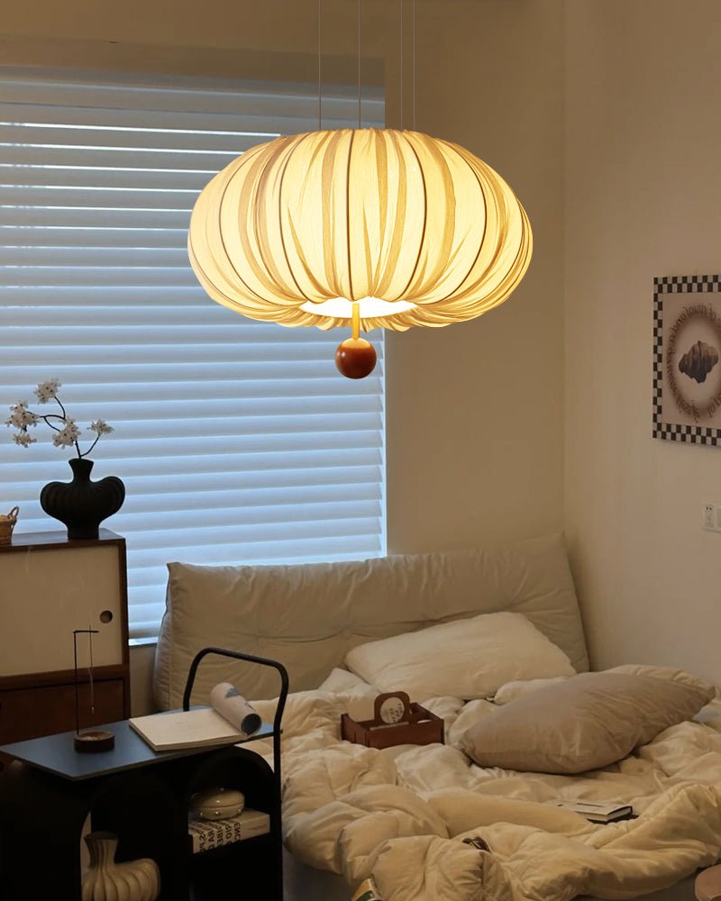 Vasilen lampada da soffitto Premium Art Balloon in legno e tessuto a globo