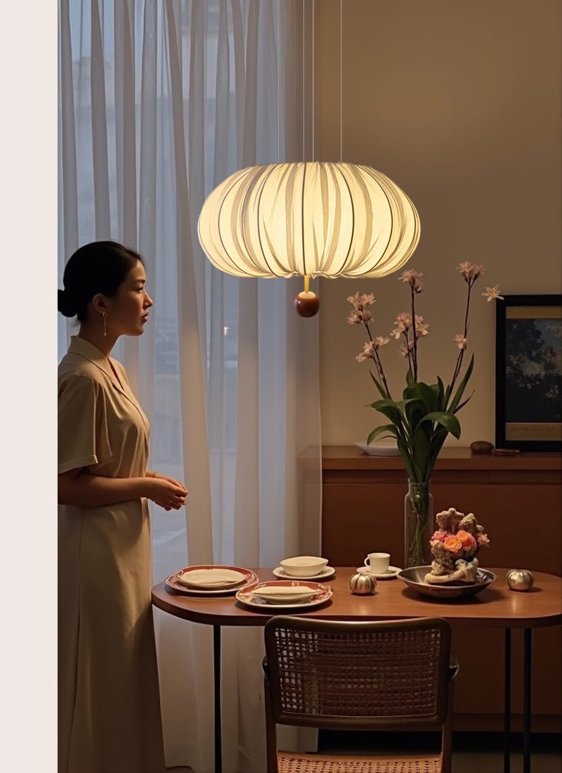 Vasilen lampada da soffitto Premium Art Balloon in legno e tessuto a globo