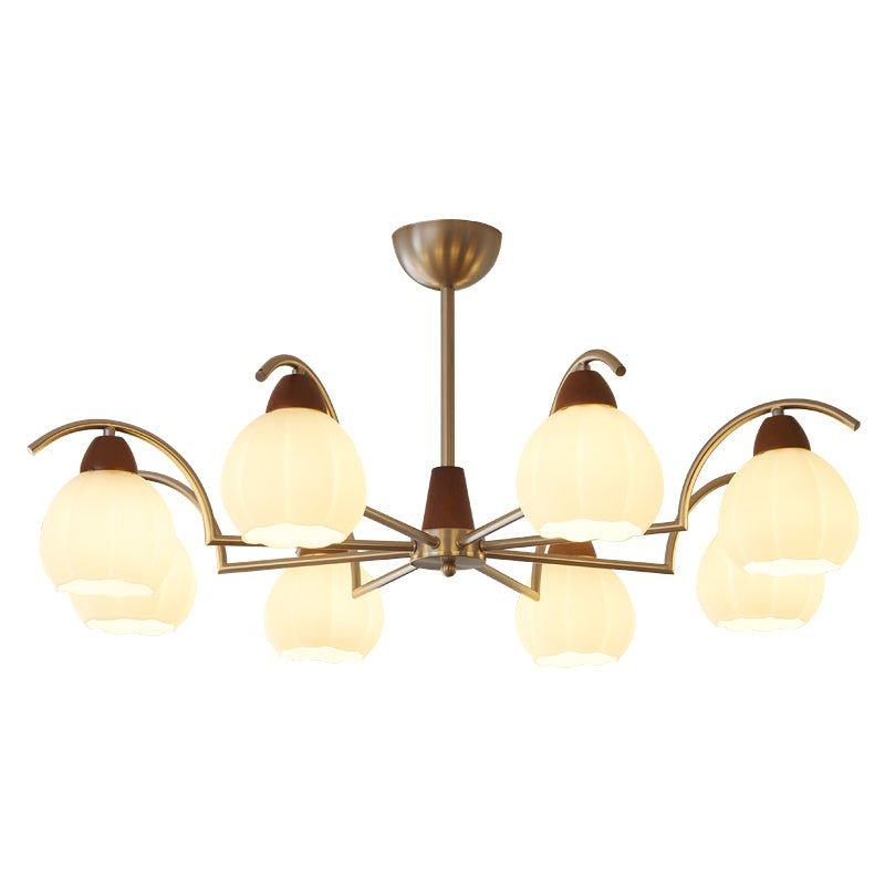 Ilaeiel lampadario Eleganza Tradizionale Fioritura legno vetro