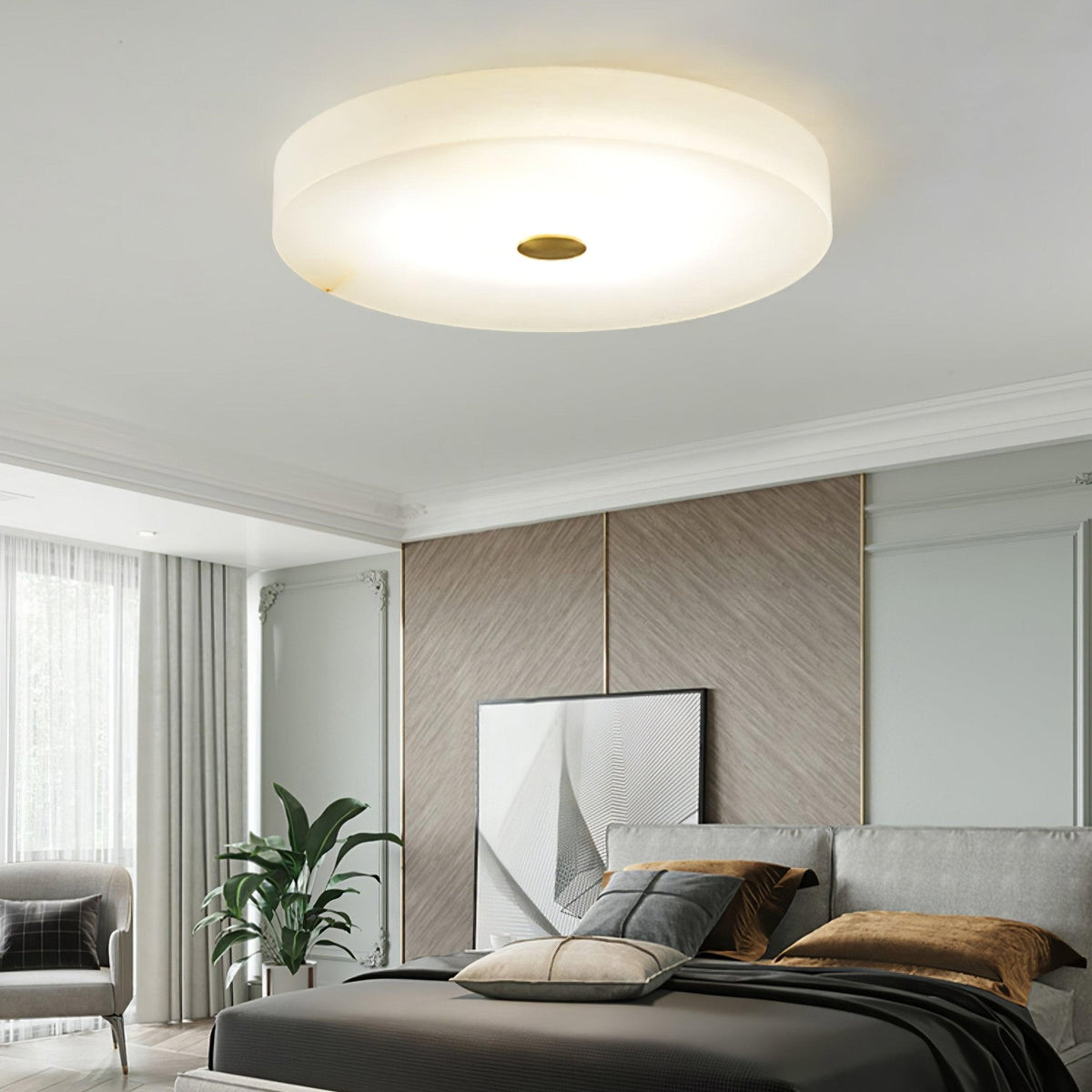 Euno lampada da soffitto in alabastro
