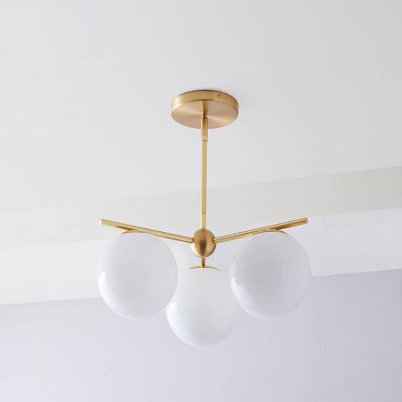 Casoella lampadario sfera & Stelo moderno Finitura Oro LED