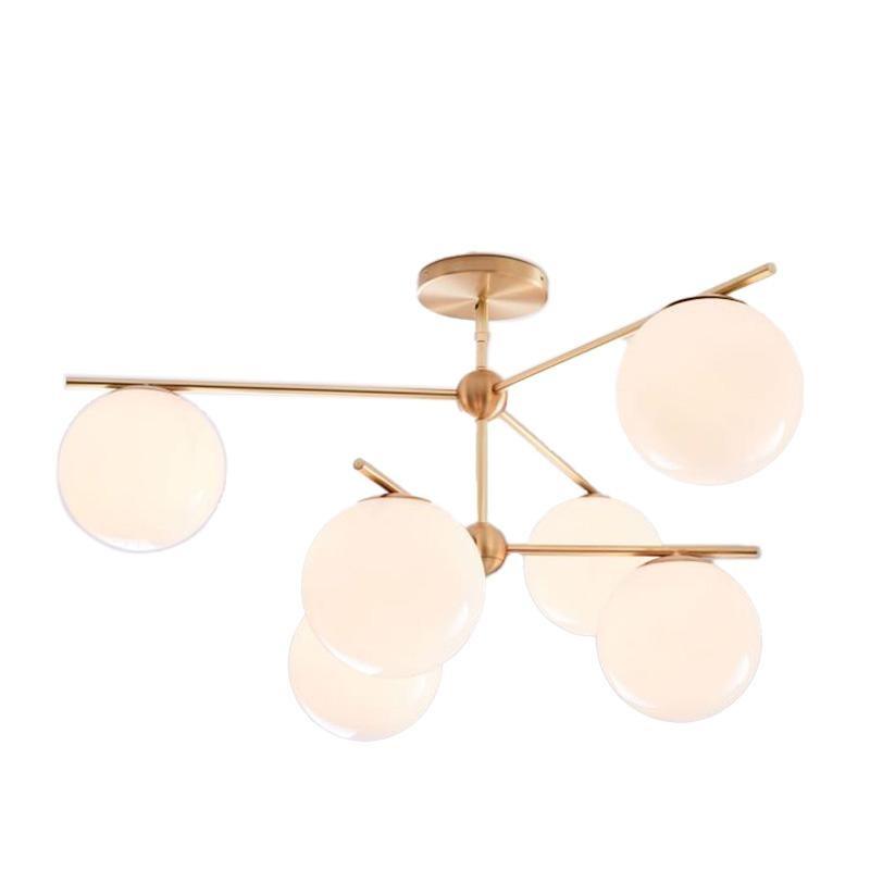 Casoella lampadario sfera & Stelo moderno Finitura Oro LED