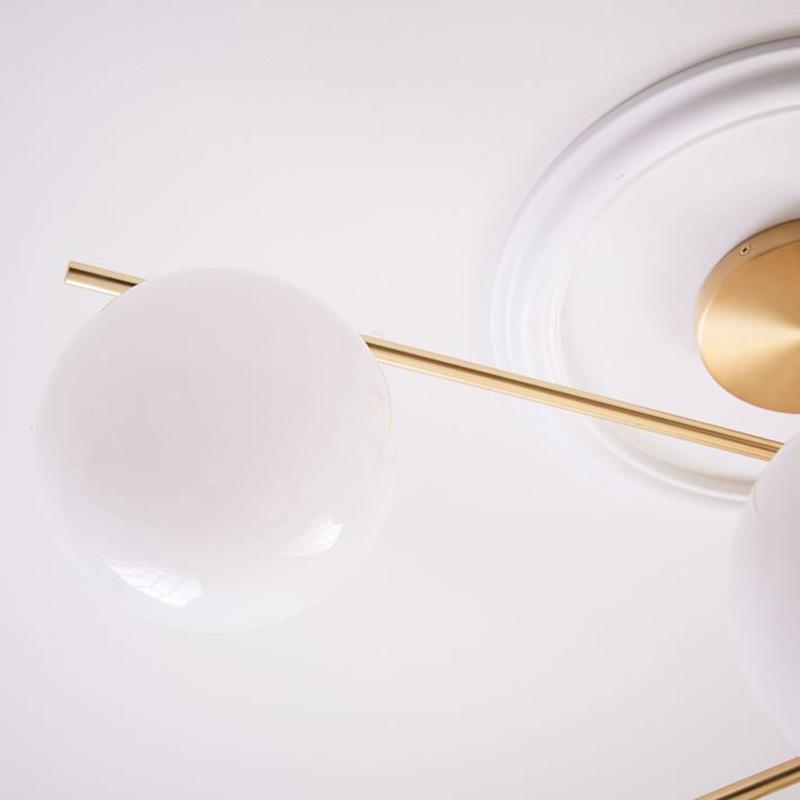 Casoella lampadario sfera & Stelo moderno Finitura Oro LED