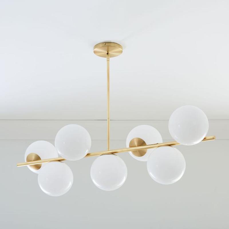 Casoella lampadario sfera & Stelo moderno Finitura Oro LED
