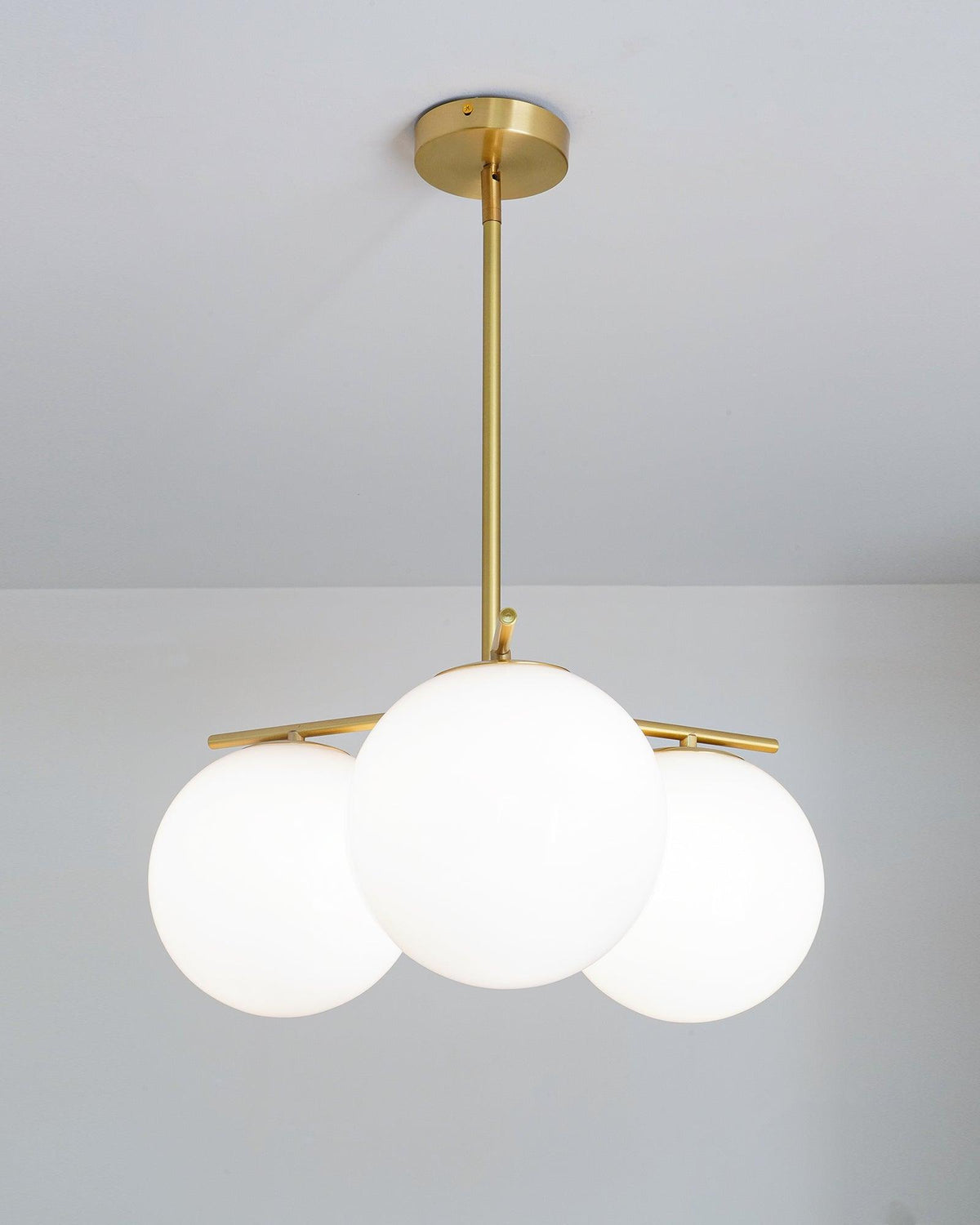 Casoella lampadario sfera & Stelo moderno Finitura Oro LED