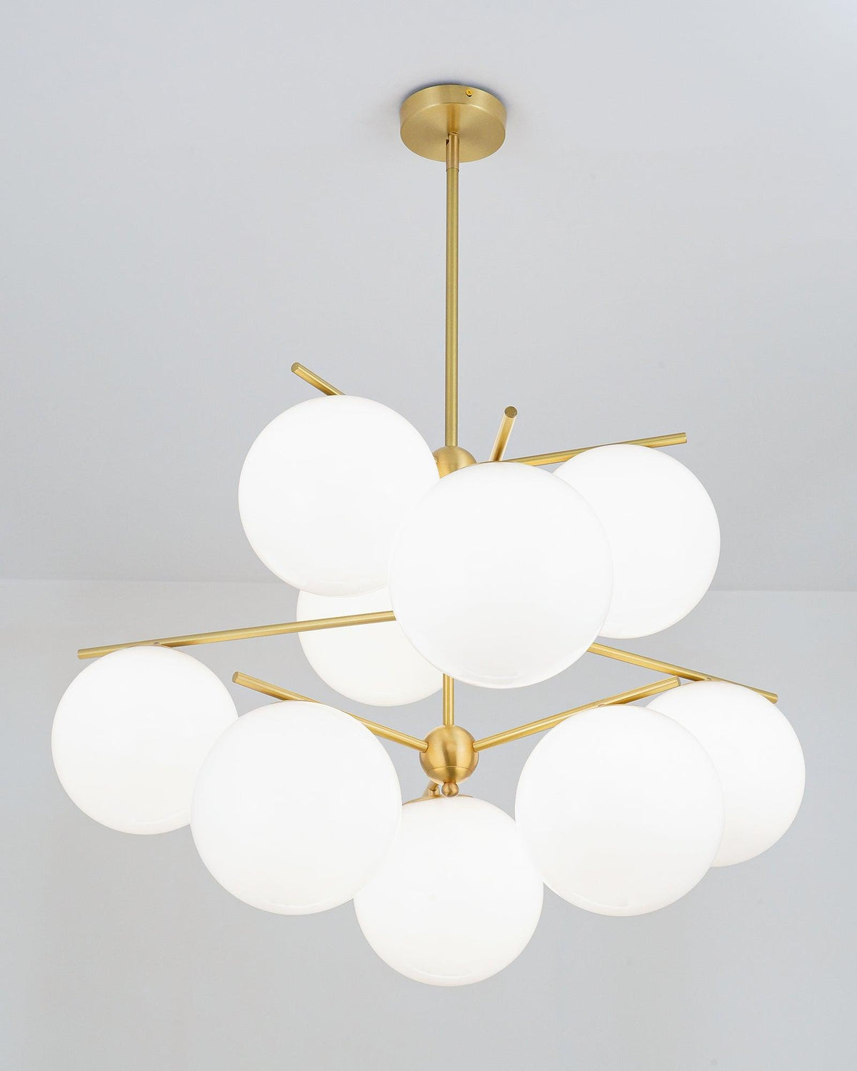 Casoella lampadario sfera & Stelo moderno Finitura Oro LED