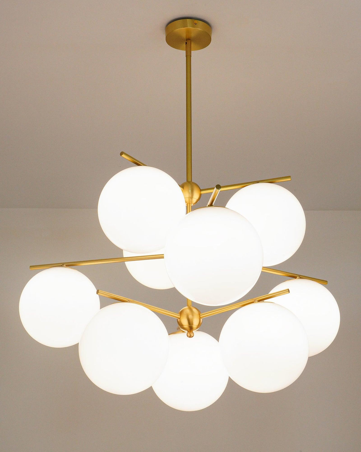 Casoella lampadario sfera & Stelo moderno Finitura Oro LED