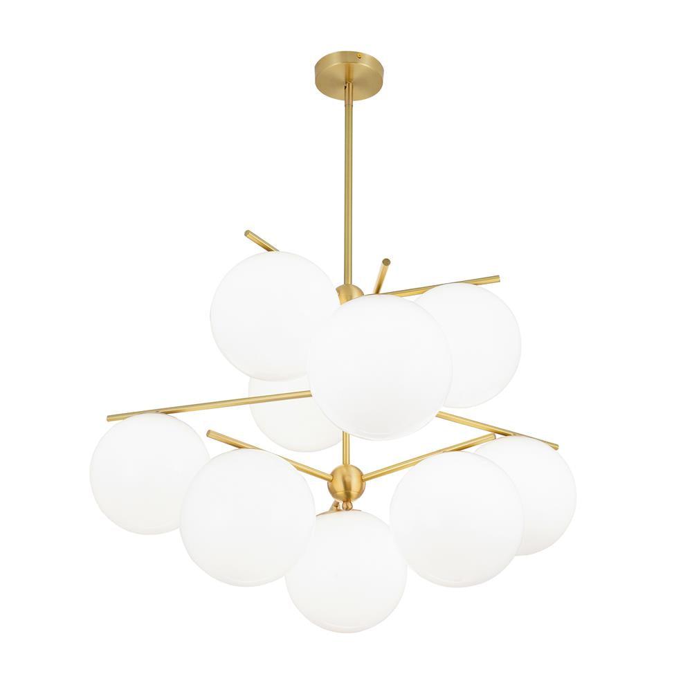 Casoella lampadario sfera & Stelo moderno Finitura Oro LED