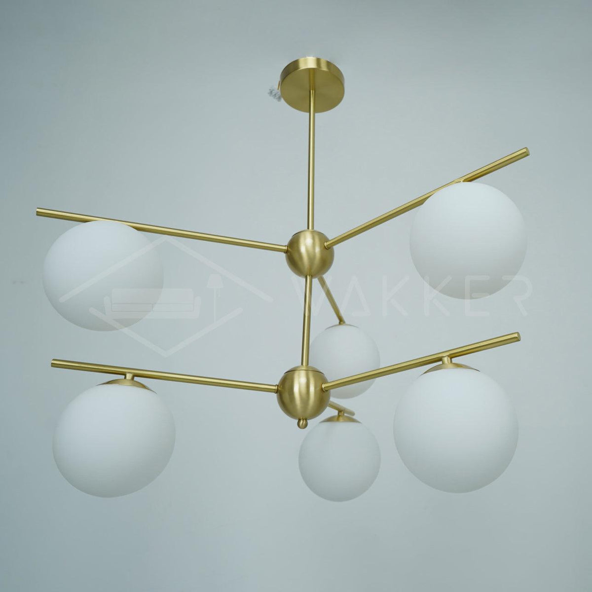 Casoella lampadario sfera & Stelo moderno Finitura Oro LED
