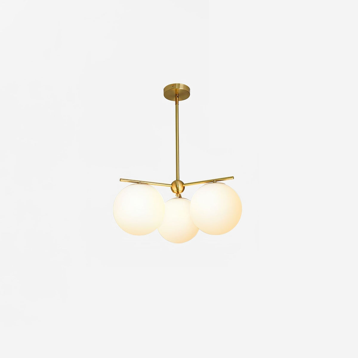 Casoella lampadario sfera & Stelo moderno Finitura Oro LED