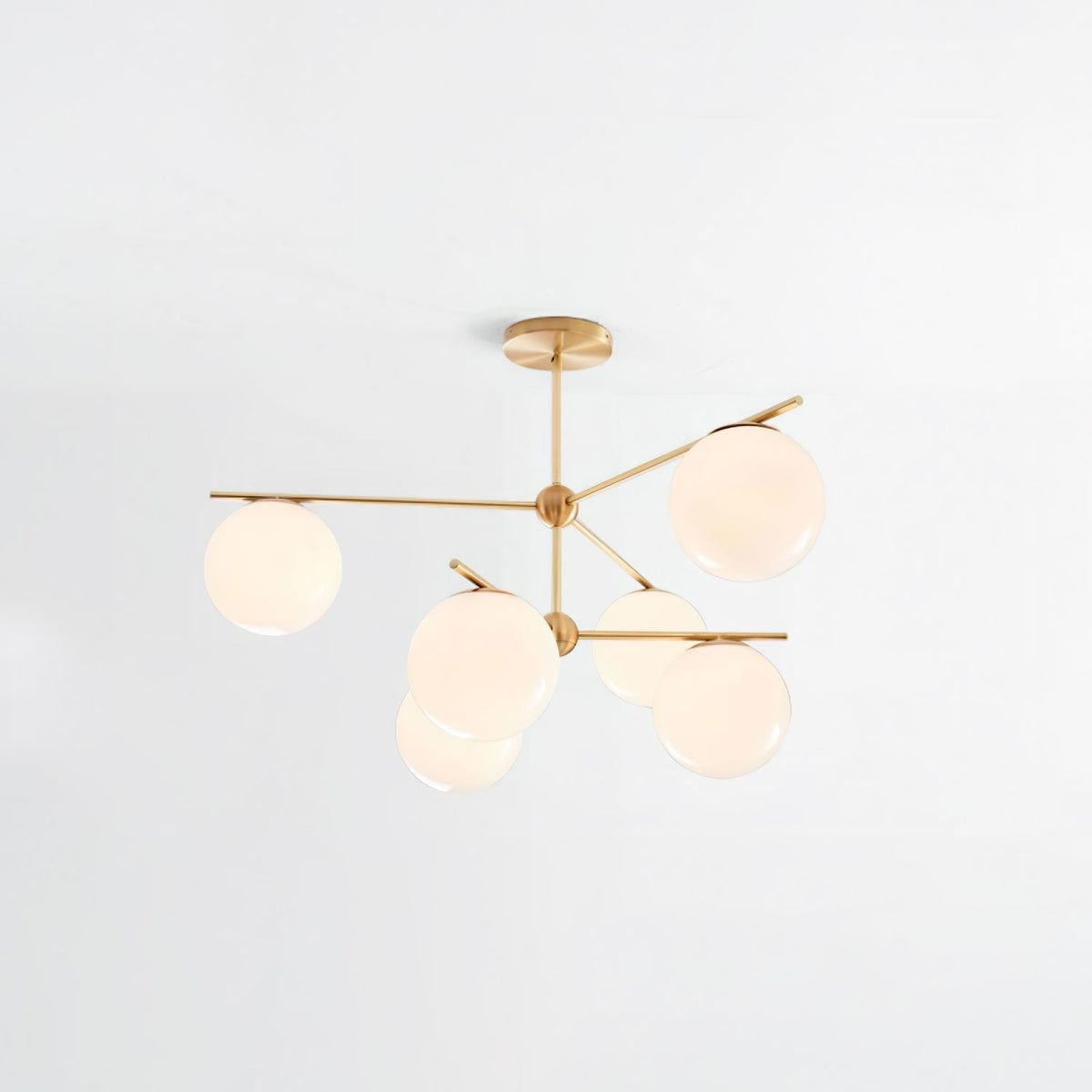 Casoella lampadario sfera & Stelo moderno Finitura Oro LED