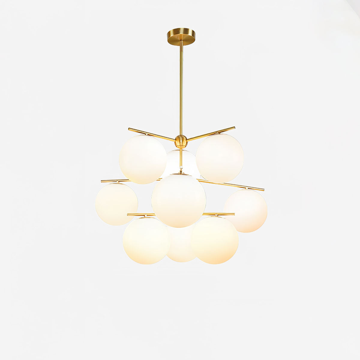 Casoella lampadario sfera & Stelo moderno Finitura Oro LED