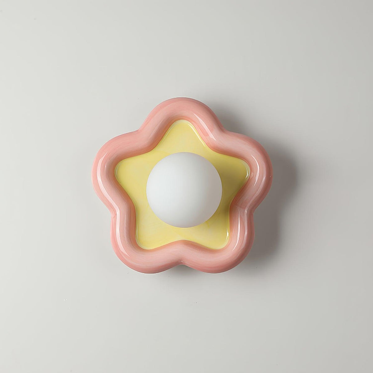 Petani lampada da parete a fiore Rosa e Giallo