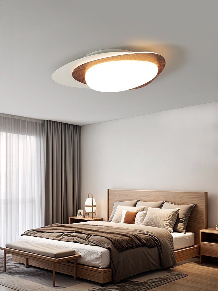 Fuji plafoniera Grana di Noce organica LED