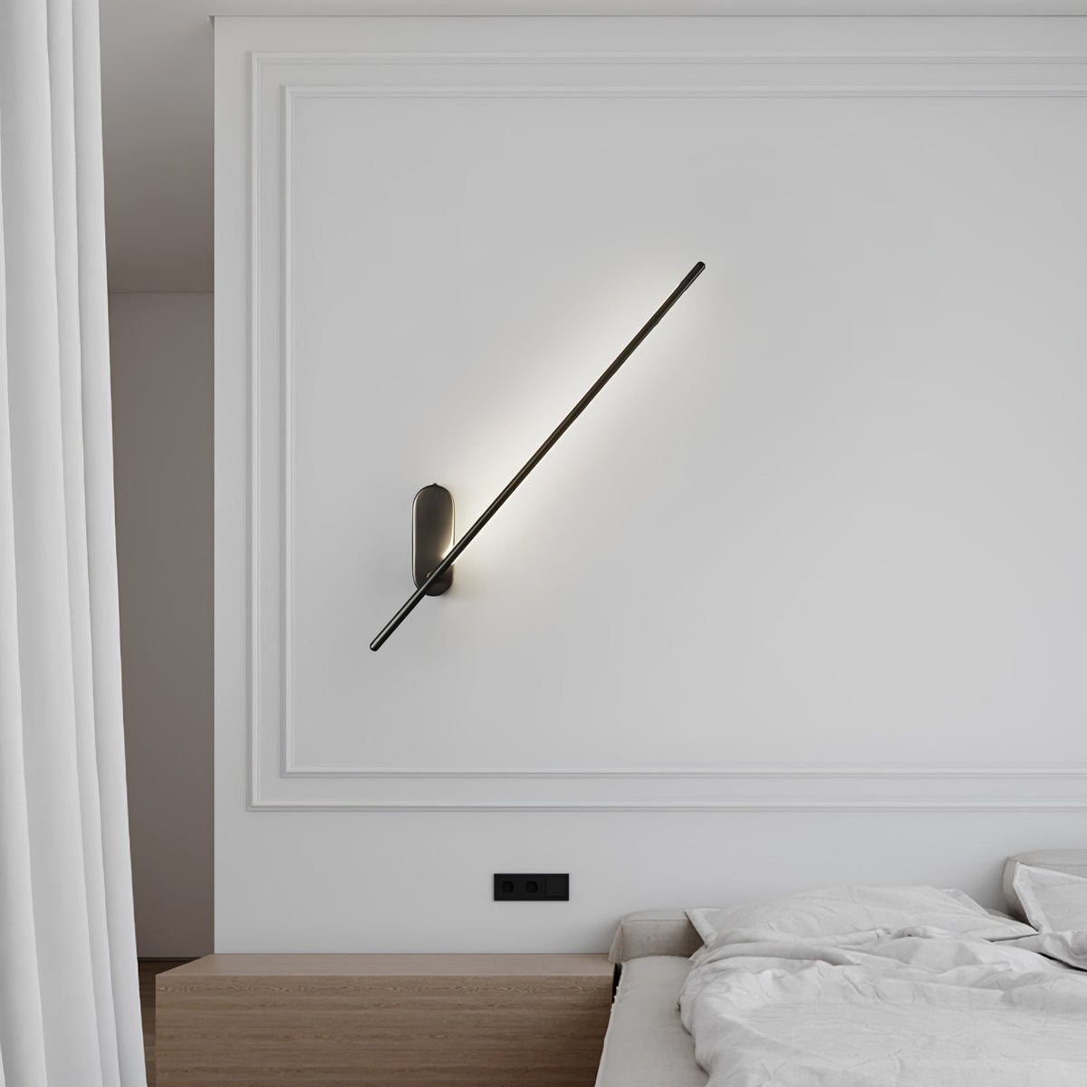 Marissa lampada da parete Stick Shaped in ottone