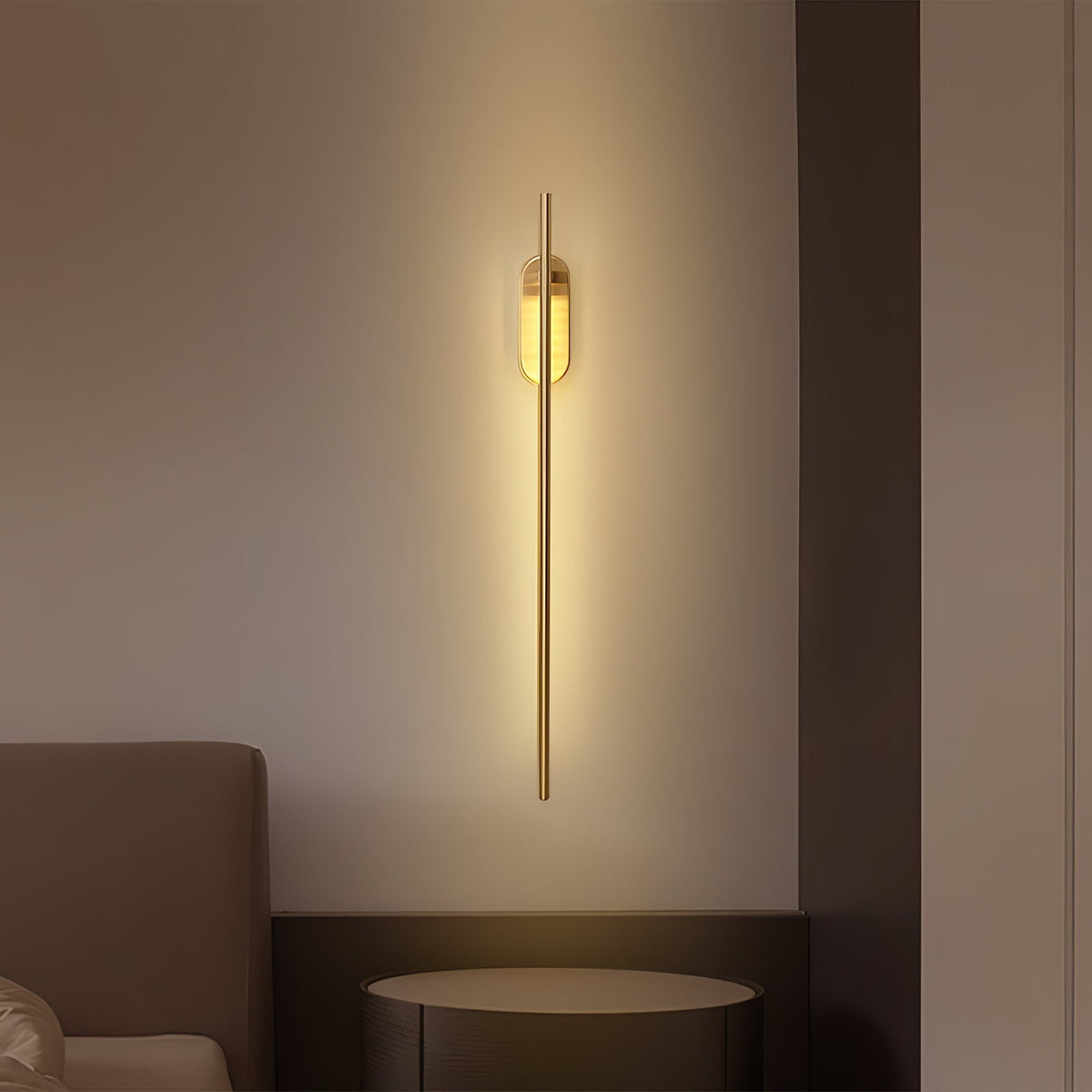 Marissa lampada da parete Stick Shaped in ottone