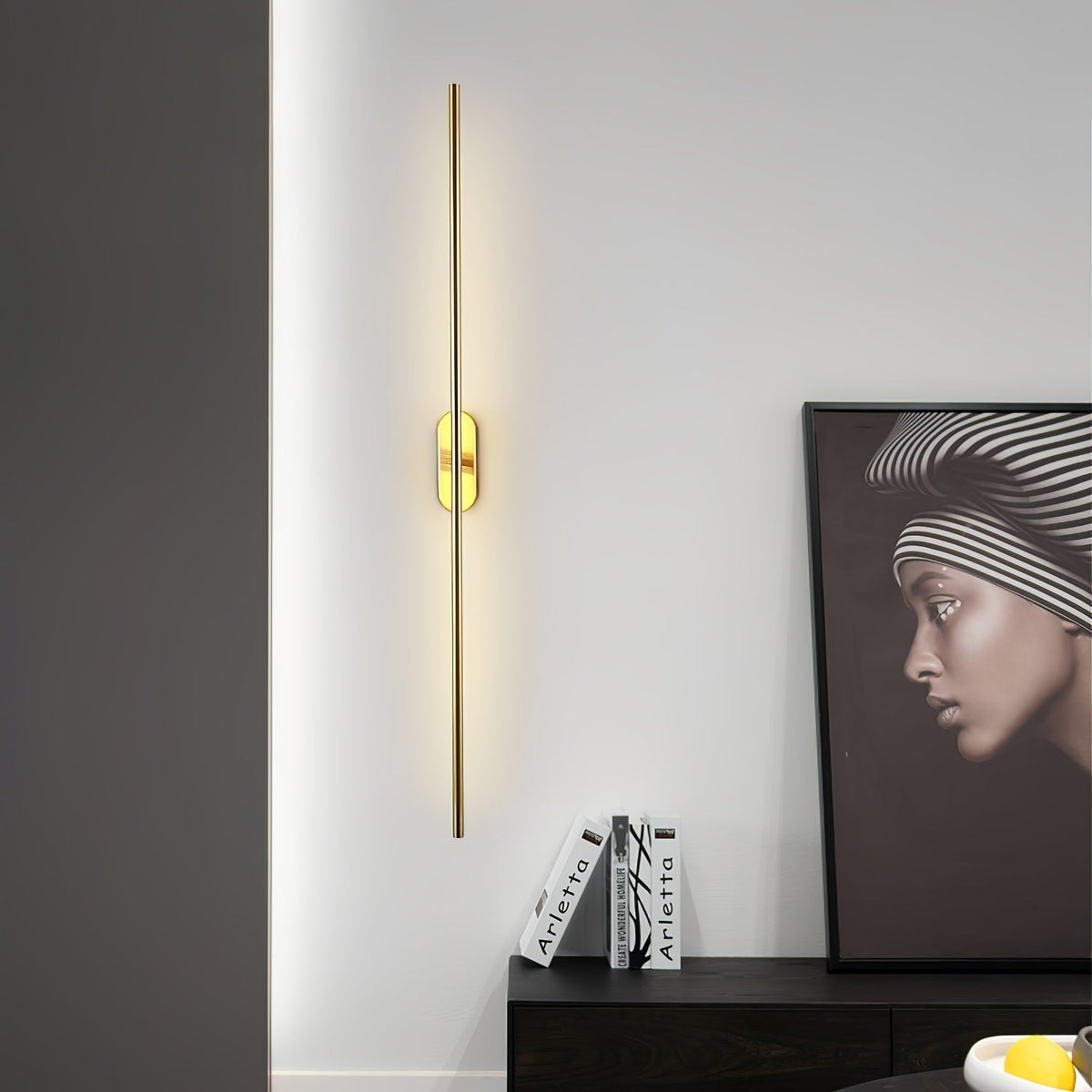 Marissa lampada da parete Stick Shaped in ottone