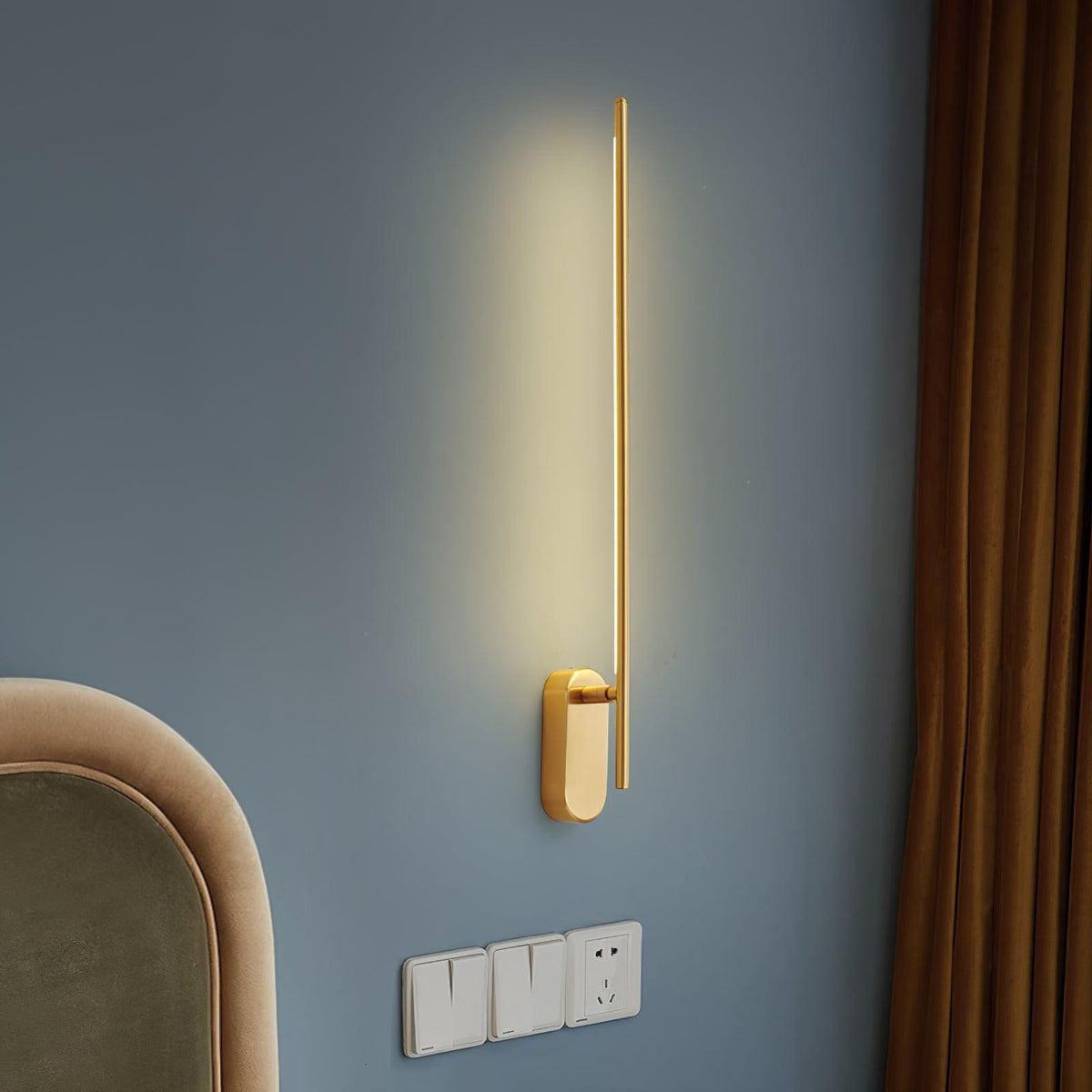 Marissa lampada da parete Stick Shaped in ottone