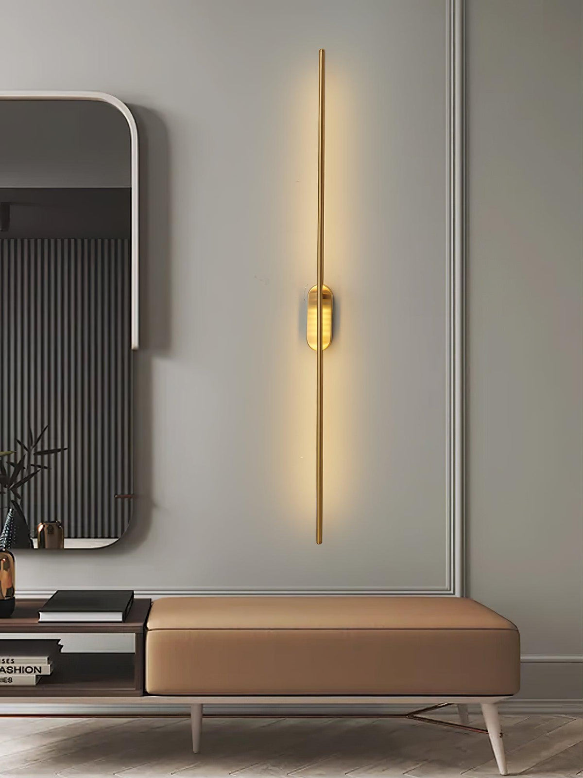 Marissa lampada da parete Stick Shaped in ottone