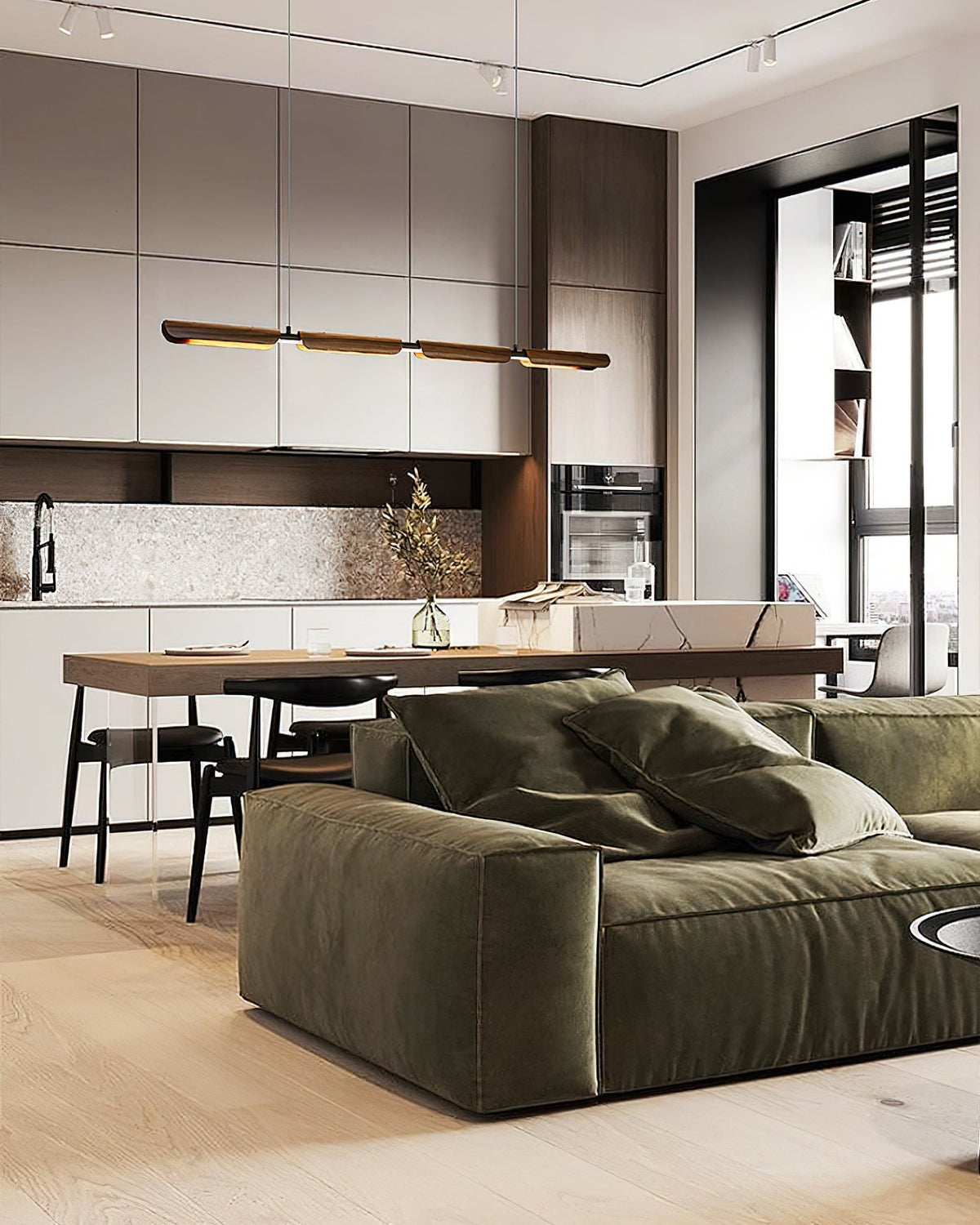 Syliraine lampadario in legno