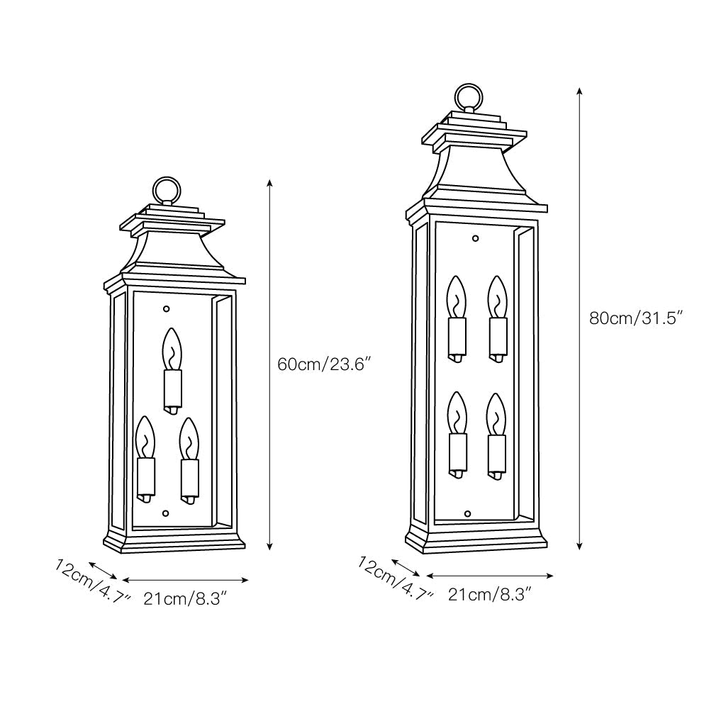 Esolarae lampada da parete in vetro