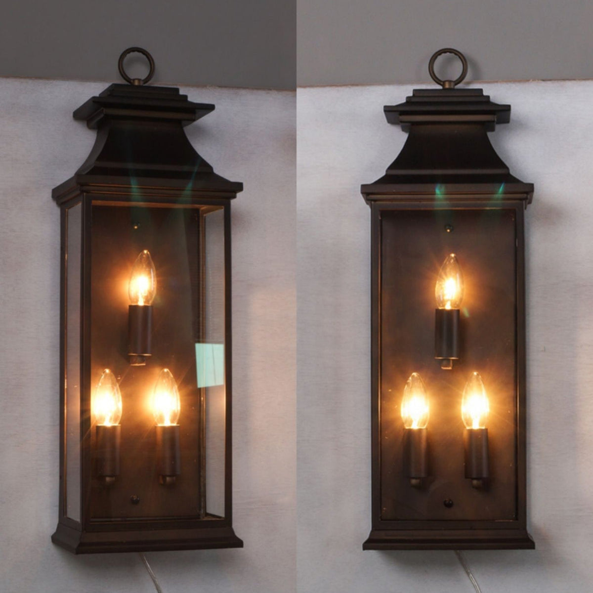 Esolarae lampada da parete in vetro