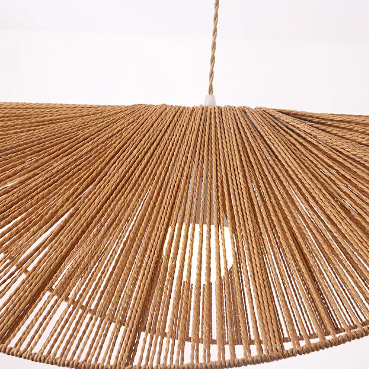 Canoeria lampada a sospensione in rattan intrecciato a mano naturale