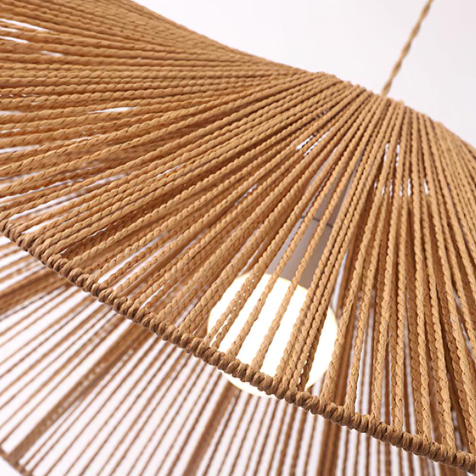Canoeria lampada a sospensione in rattan intrecciato a mano naturale