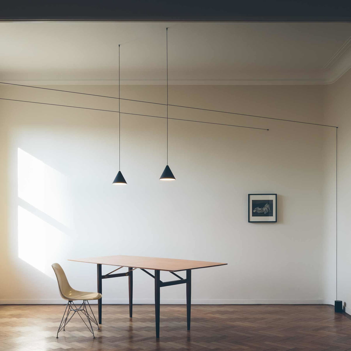 Fio lampada a sospensione plastica minimalista