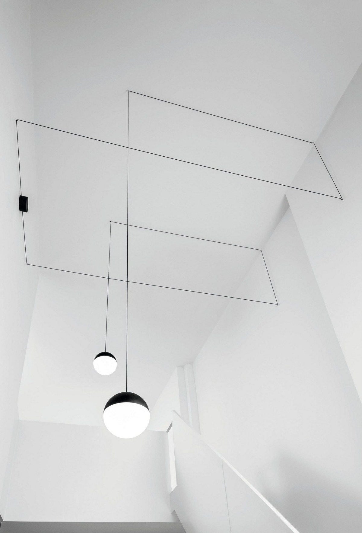 Fio lampada a sospensione plastica minimalista