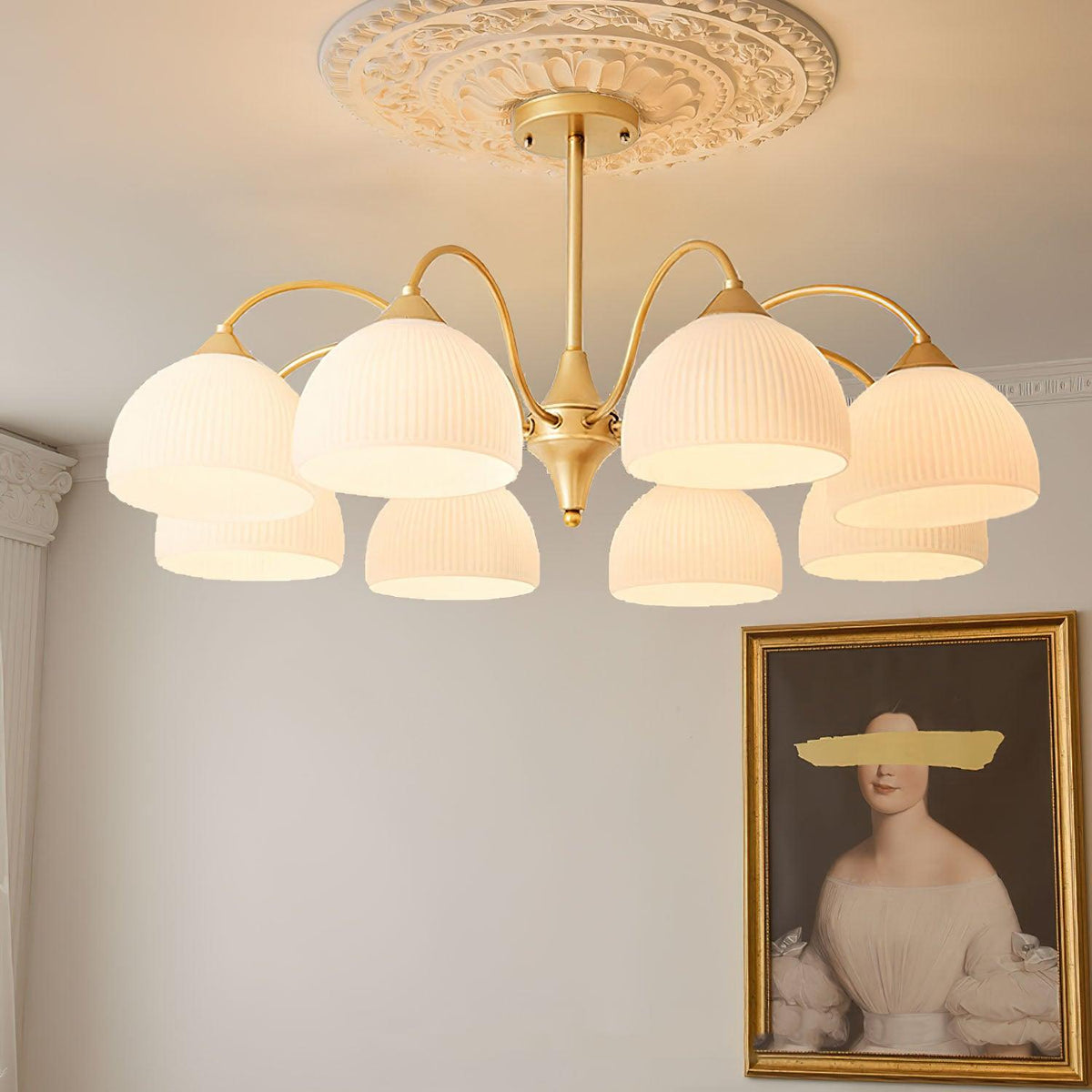 Zaren lampadario Coppia in vetro a Righe