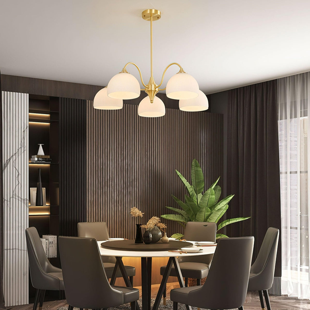 Zaren lampadario Coppia in vetro a Righe