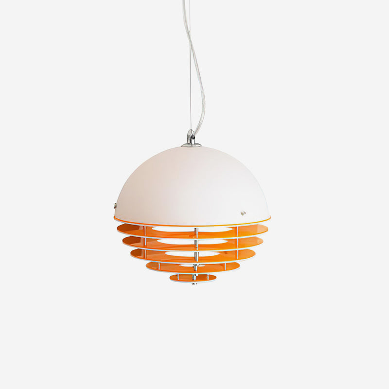 Lampada a sospensione moderna con paralume stratificato e luce morbida per sala da pranzo