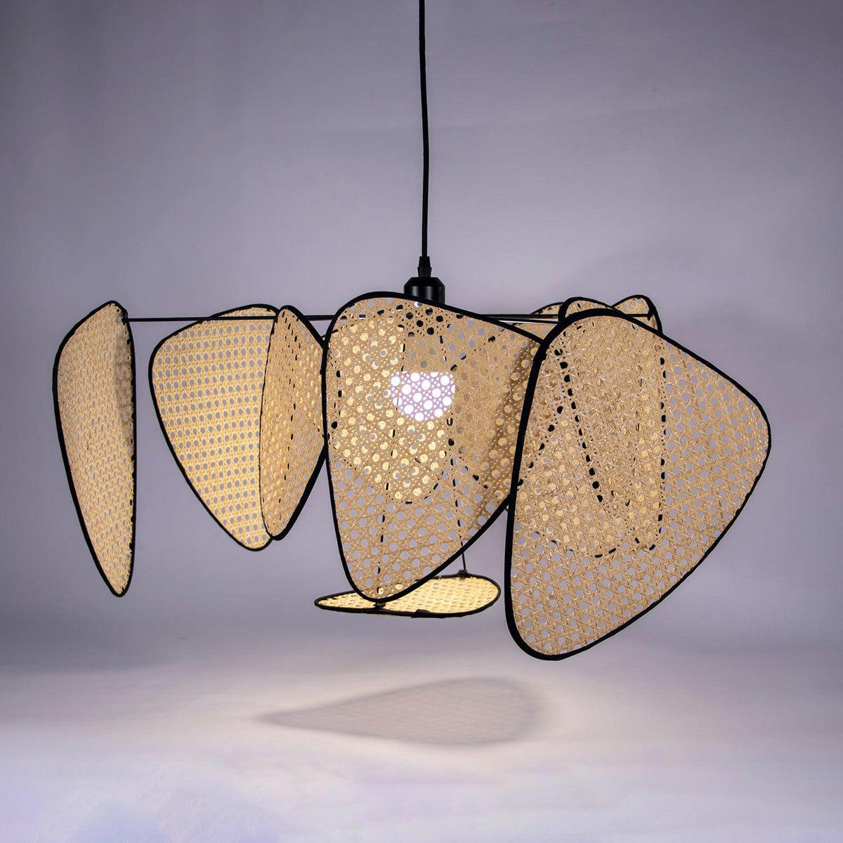 Lustra Lux Lampadario Schermo Cannage Sospensione Retro - Relic Pieces
