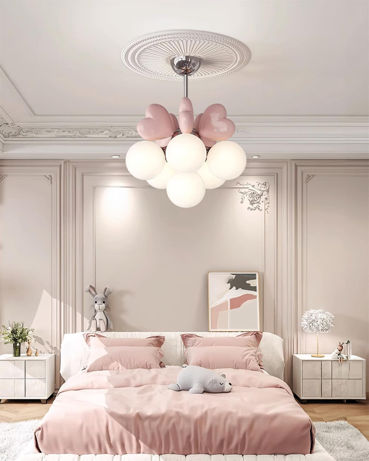 Lampadario Heart Accents globo Shades Playful moderno Kids Room per camera da letto