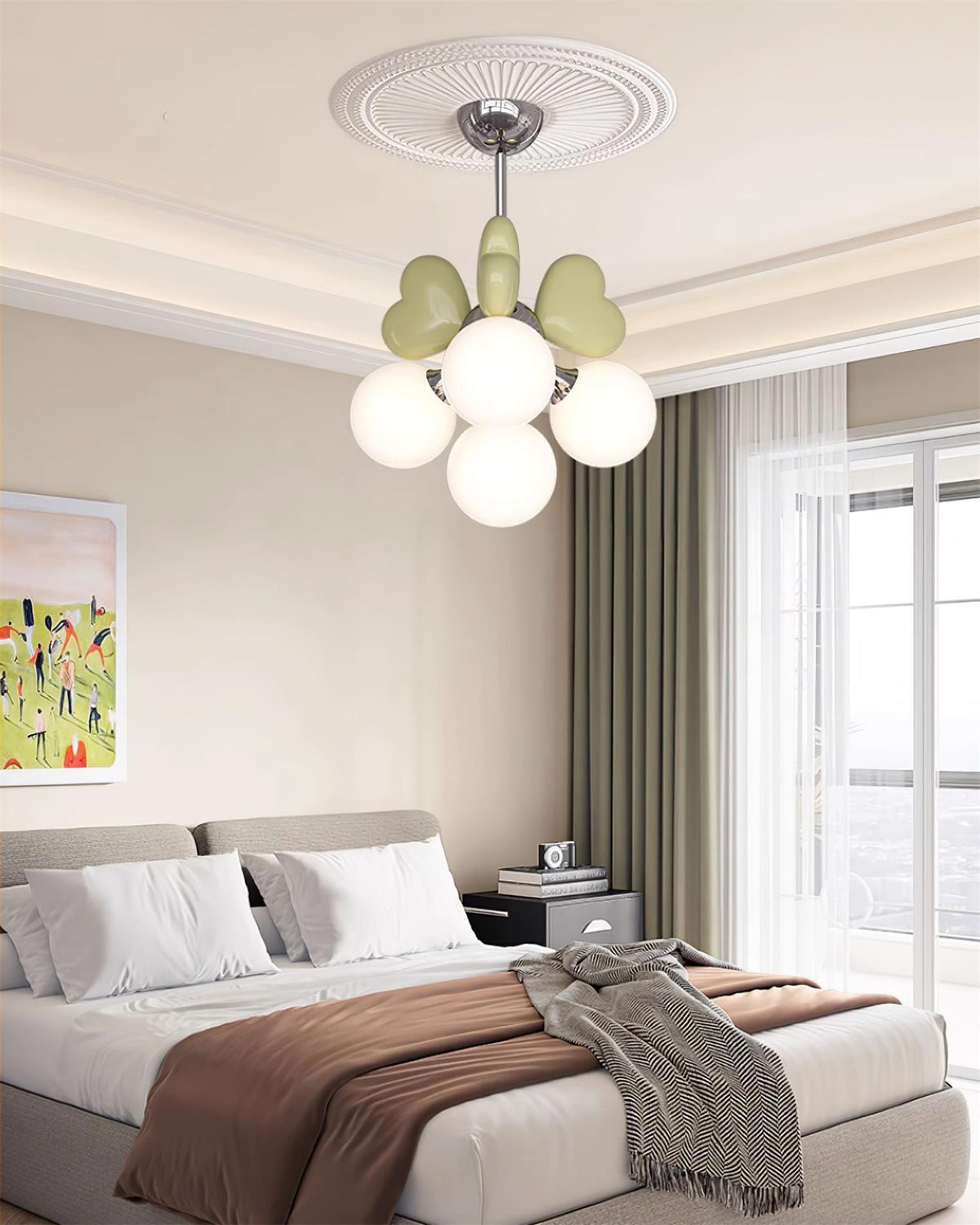 Lampadario Heart Accents globo Shades Playful moderno Kids Room per camera da letto