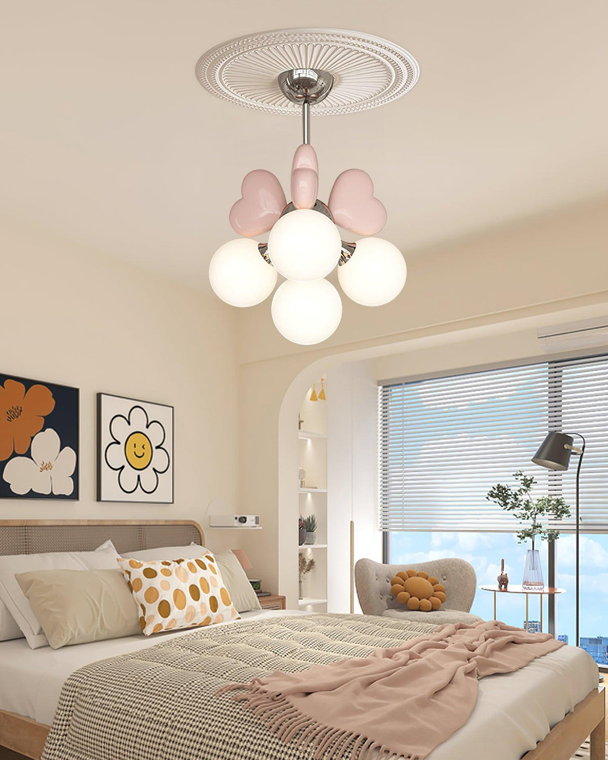 Lampadario Heart Accents globo Shades Playful moderno Kids Room per camera da letto