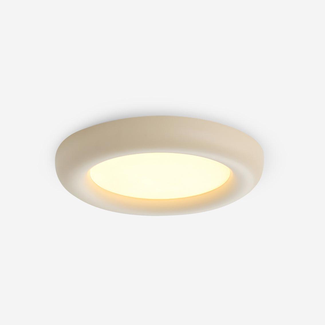 Lampada da soffitto beige plafoniera con rosone minimalista
