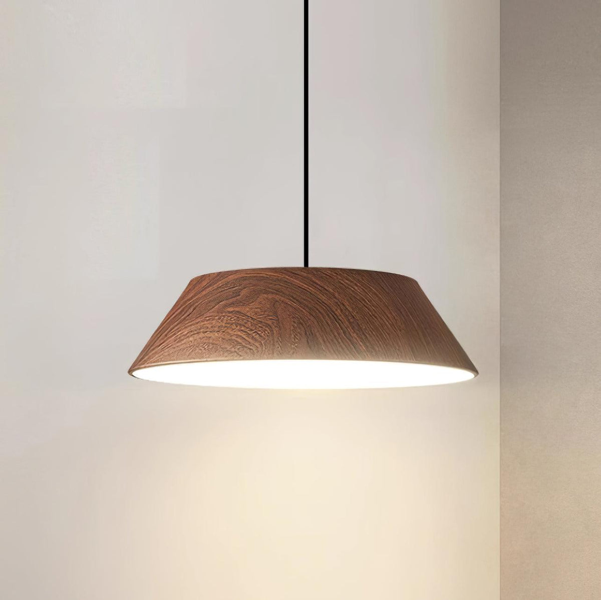 Novain lampada a sospensione con effetto legno