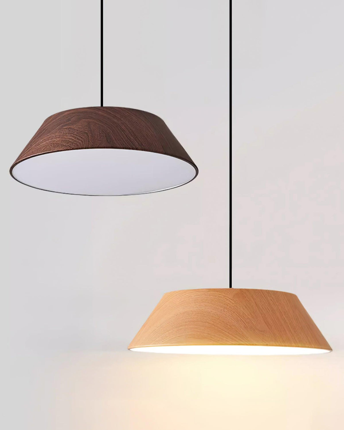 Novain lampada a sospensione con effetto legno