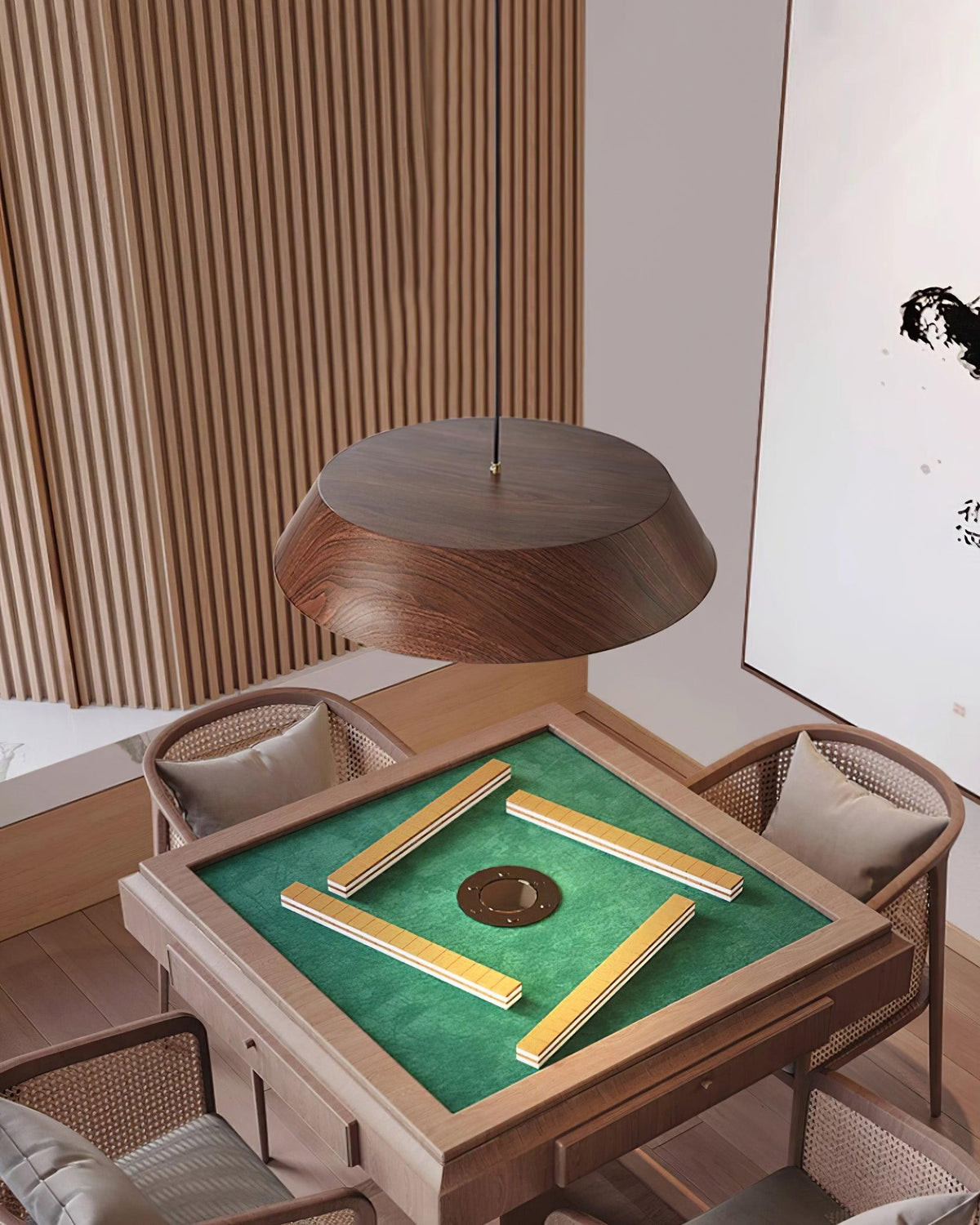 Novain lampada a sospensione con effetto legno
