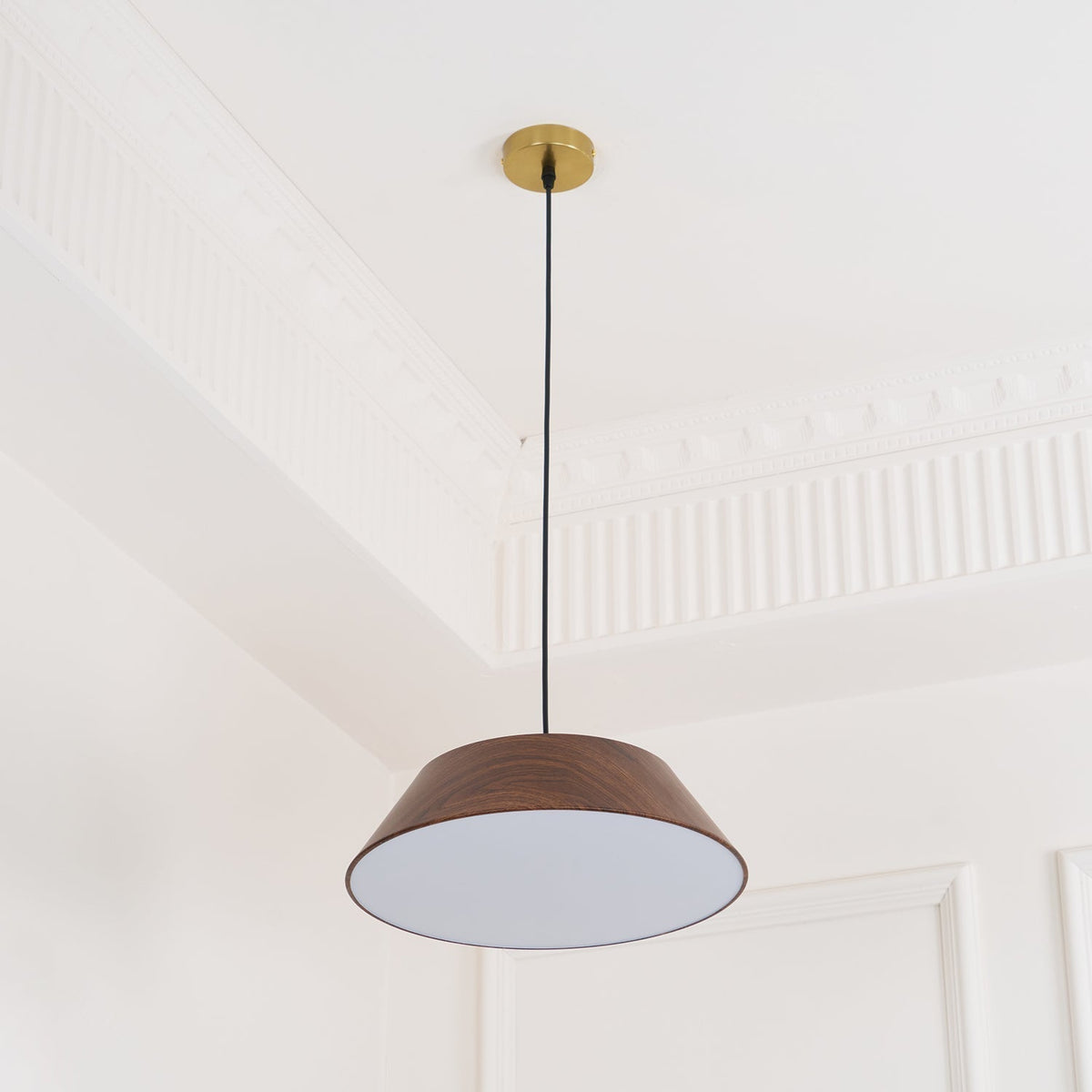 Novain lampada a sospensione con effetto legno