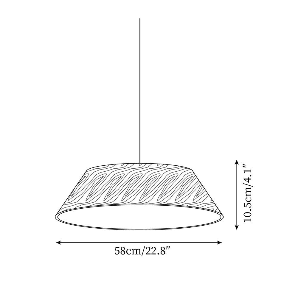 Novain lampada a sospensione con effetto legno