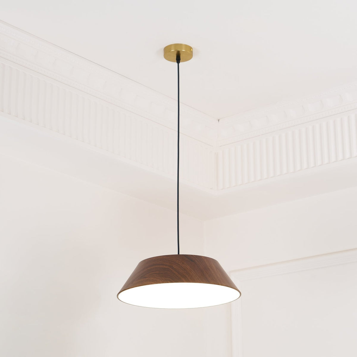 Novain lampada a sospensione con effetto legno