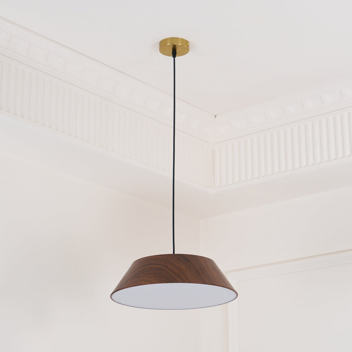 Novain lampada a sospensione con effetto legno